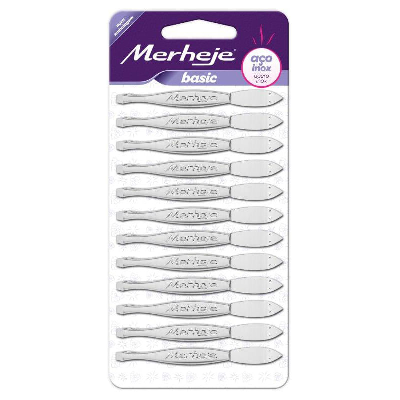 Pinza depilatoria basic -en acero inoxidable- (12 u)