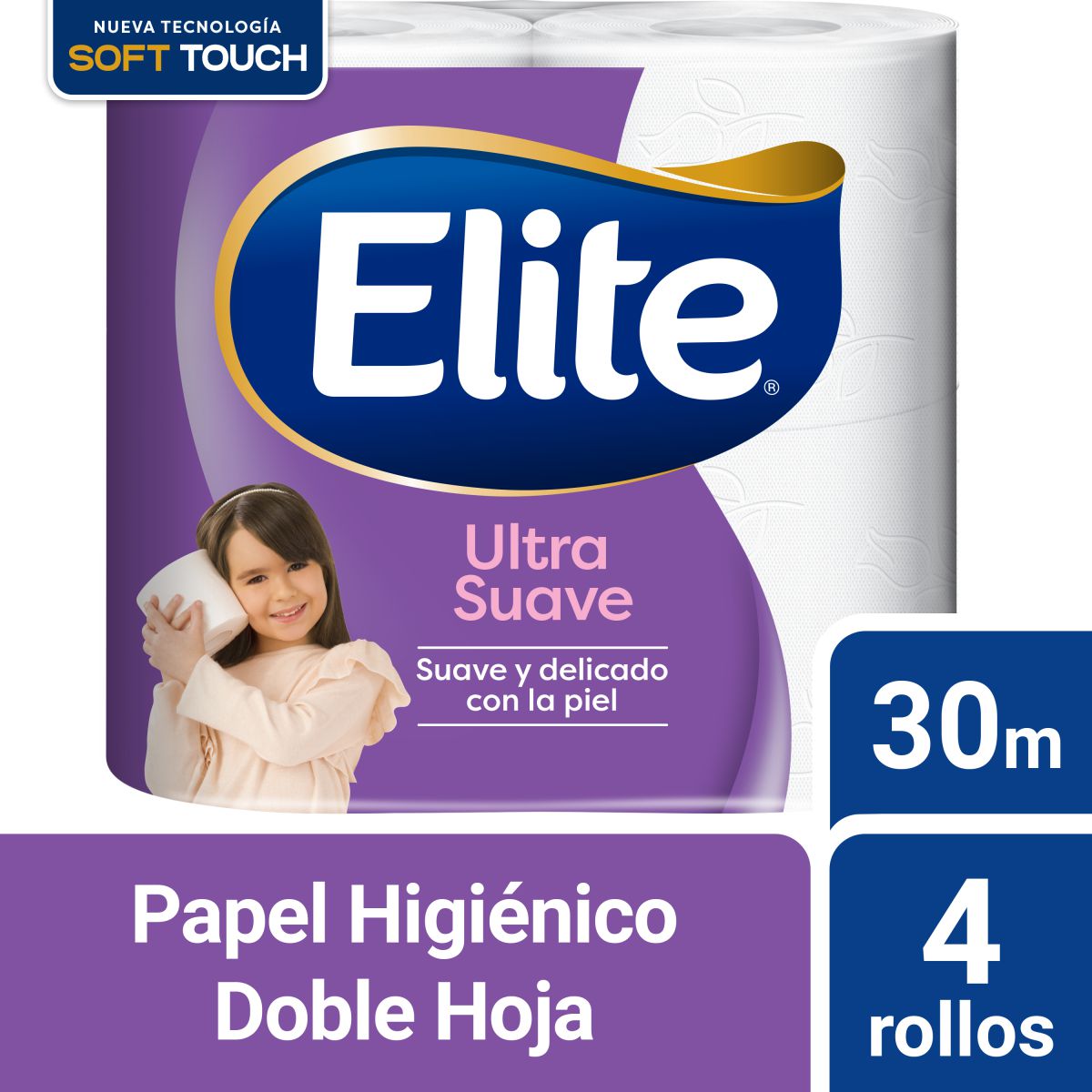 Papel higienico Ultra Suave doble hoja 30 m 4 un