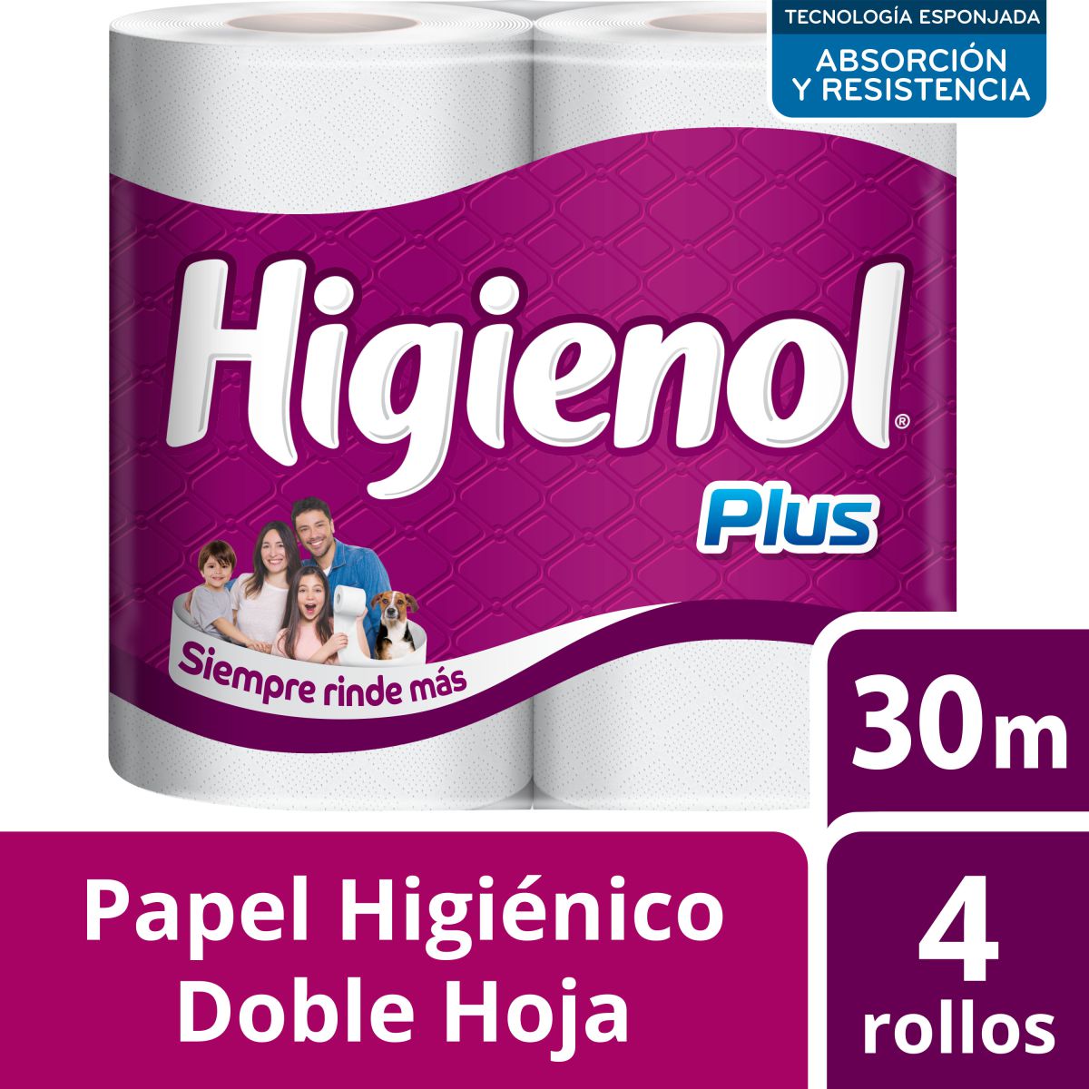 Papel higiénico Plus doble hoja 30 m 4 un