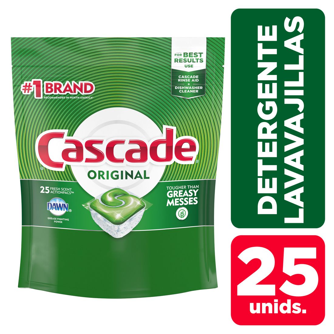 Detergente para lavavajillas 25 tabletas