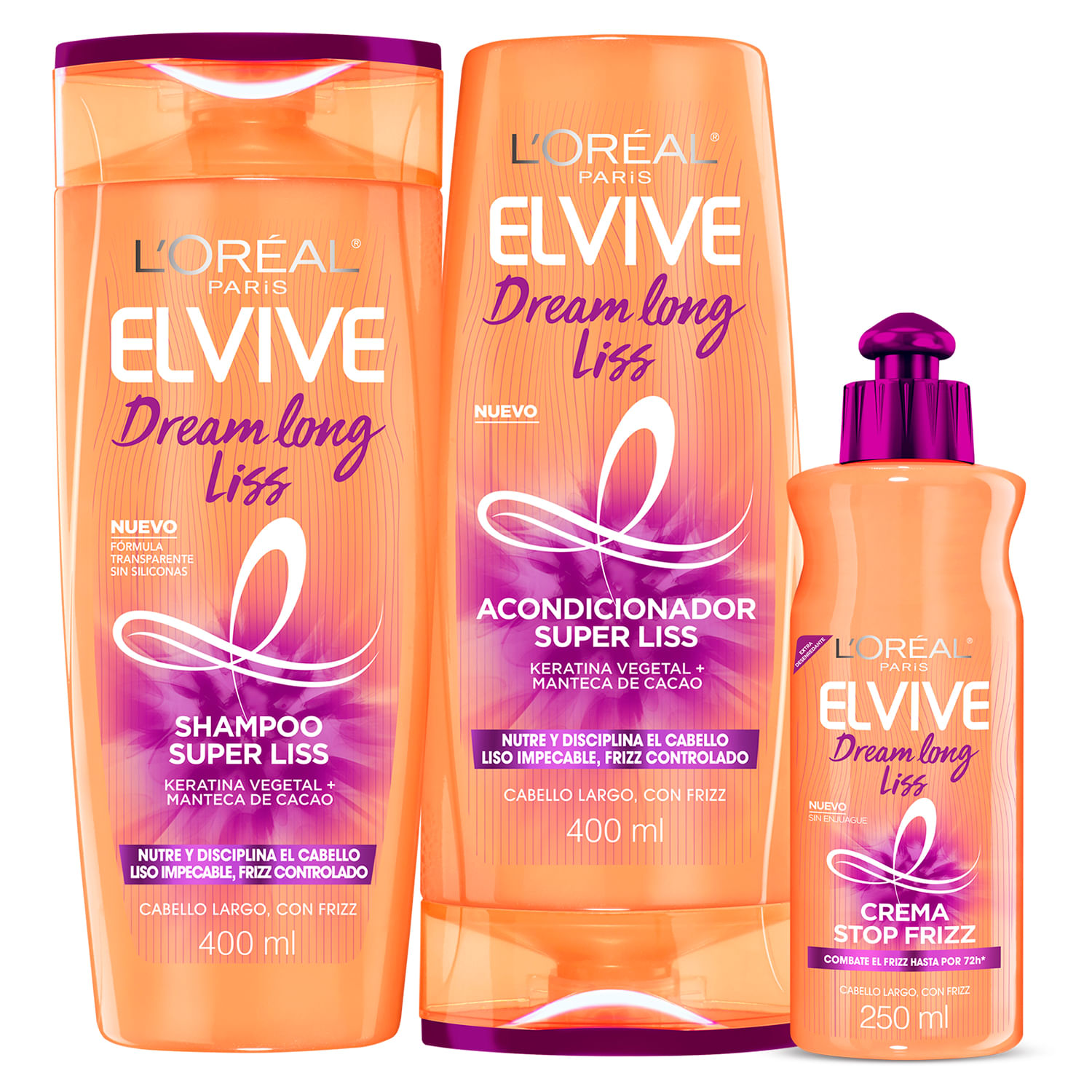 Combo Rutina Completa Anti Frizz Elvive Dream Long Liss de