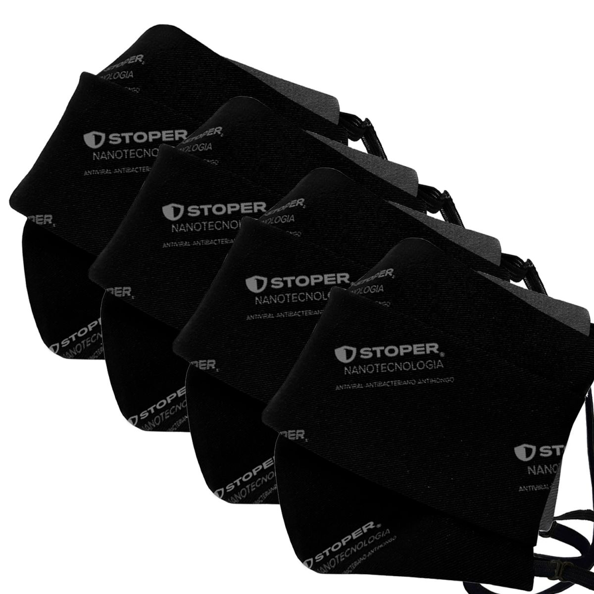 Combo Barbijos Stoper Antibacterial Reutilizable X4 Farmaonline Mobile